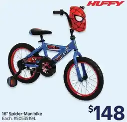 Walmart HUFFY 16" Spider-Man bike offer