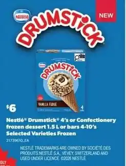 Independent Grocer Nestlé Drumstick 4's or Confectionery frozen dessert offer