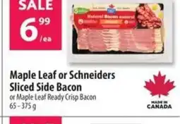 Co-op Maple Leaf or Schneiders Sliced Side Bacon offer