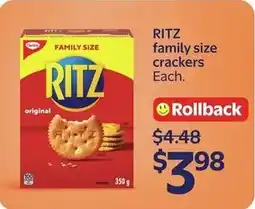 Walmart Ritz family size crackers offer
