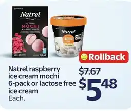 Walmart Natrel raspberry ice cream mochi 6-pack or lactose free ice cream offer