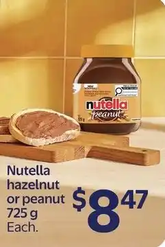 Walmart Nutella hazelnut or peanut offer