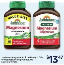Walmart Jamieson magnesium ultra strength 150s or magnesium bisglycinate 70s offer