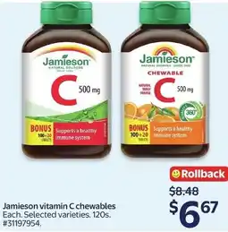 Walmart Jamieson vitamin C chewables offer