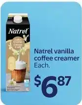 Walmart Natrel vanilla coffee creamer offer