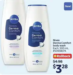 Walmart Nivea Derma Comfort body wash offer