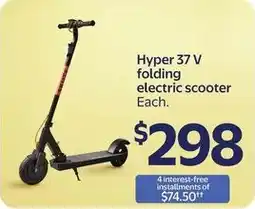 Walmart Hyper 37 V folding electric scooter offer