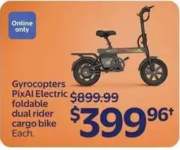 Walmart Gyrocopters PixAl Electric foldable dual rider cargo bike offer