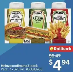 Walmart Heinz condiment 3-pack offer