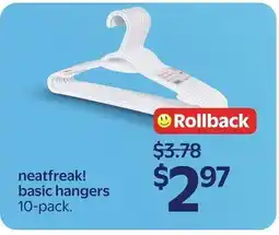 Walmart neatfreak! basic hangers offer
