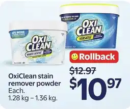 Walmart OxiClean stain remover powder offer