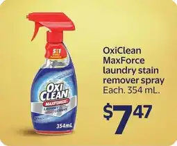 Walmart OxiClean MaxForce laundry stain remover spray offer