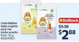 Walmart Little Bellies baby organic pick-me sticks snacks offer