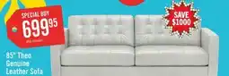 The Brick 85 Theo Genuine Leather Sofa offer
