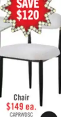 The Brick Kort & Co. Capri Dining Chair with Boucle Fabric & Gold Accent, Metal - White offer
