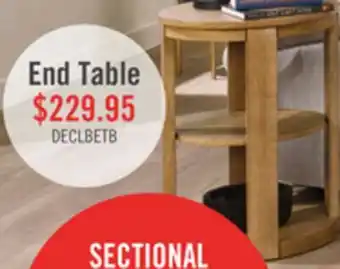 The Brick Declan 18 Modern Round End Table with Shelf – Natural Wood offer