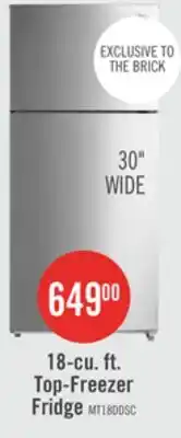 The Brick Midea 18 Cu. Ft. Top-Freezer Refrigerator - MT18DDSCR1RCM offer