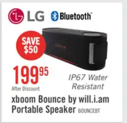 The Brick LG xboom Bounce by will.i.am IP67 Water Resistant Bluetooth Portable Speaker (BOUNCE.ACANLBK) offer