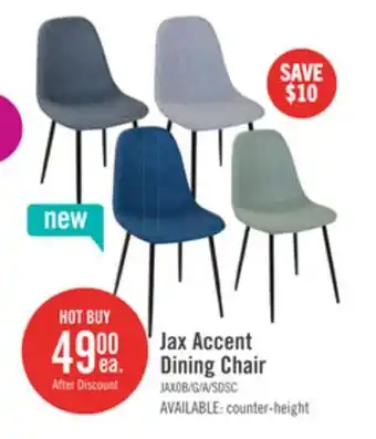The Brick Jax Dining Chair with Polyester Fabric, Metal - Charcoal offer
