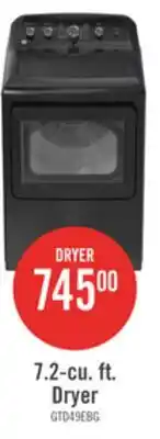 The Brick GE 7.2 Cu. Ft. Electric Dryer with SaniFresh Cycle – Diamond Grey - GTD49EBMRDG offer
