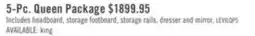 The Brick Levi Platform Storage Bed with Headboard & Frame, Wooden, Drift Grey - Queen Size offer