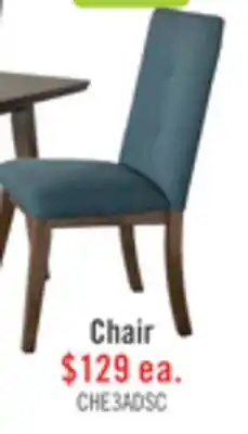 The Brick Chelsea Dining Chair with Linen-Look Fabric - Aqua Blue offer