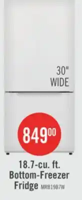 The Brick Midea 18.7 Cu. Ft. Bottom-Freezer Refrigerator - MRB19B7AWW offer