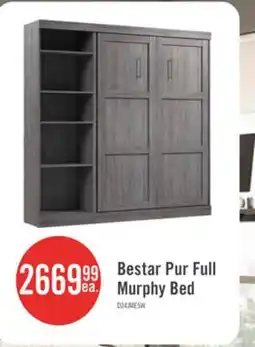 The Brick Bestar Pur Full Murphy Bed with Shelving Unit 84-Inch Wall Bed - Bark Grey offer