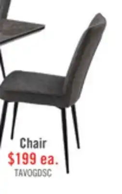 The Brick Tavo Dining Chair with Microfibre Polyester Fabric, Metal - Grey offer