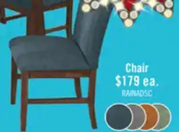 The Brick Rain Dining Chair with Cushion Fabric Seat & Back – Blue offer