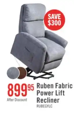 The Brick Ruben 32 Chenille Fabric Power Lift Reclining Chair - Grey offer