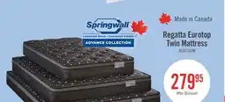 The Brick Springwall Advance Regatta Eurotop Medium Twin Mattress offer