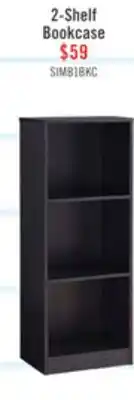 The Brick William 15.75 2-Shelf Bookcase - Black offer