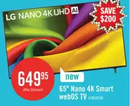 The Brick LG 65 NU850 Nano 4K Smart webOS TV (65NU850BPUA.ACC) – 2026 Model offer