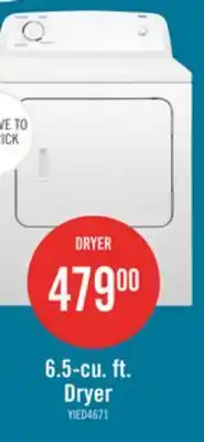 The Brick Inglis 6.5 Cu. Ft. Electric Dryer - White - YIED4671EW offer
