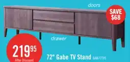 The Brick Gabe 72 Modern TV Stand with Storage for TVs up to 80- Walnut Brown offer