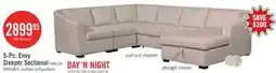 The Brick Envy 5-Piece Right-Facing Chenille Fabric Sleeper Sectional with Storage Chaise - Almond Beige offer