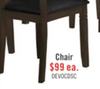 The Brick Devon Dining Chair with Vegan Leather Fabric, Wood - Dark Brown offer