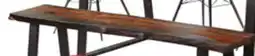 The Brick Bowery Dining Bench, Sheesham Wood, Metal, Trapizoid Base, 70W - Brown offer