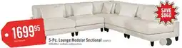 The Brick Lounge 5-Piece Chenille Armless Modular Sectional – Beige offer
