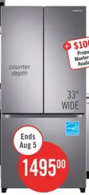 The Brick samsung 17.5-cu. ft. French-Door Fridge offer