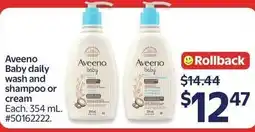 Walmart Aveeno Baby daily wash and shampoo or cream offer