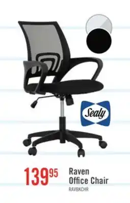 The Brick Sealy Raven 25.2 Adjustable Ergonomic Office Chair with Mesh Padding - Black offer