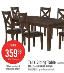 The Brick Talia Dining Table with 60-78W Extension - Brown offer