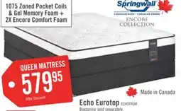 The Brick Springwall Encore Echo Eurotop Firm Queen Mattress offer