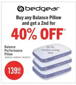 The Brick Bedgear Balance 1.0 Performance Queen Pillow – Stomach Sleeper offer
