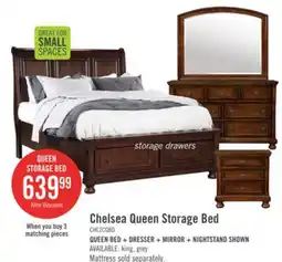 The Brick Chelsea Platform Storage Bed with Headboard & Frame, Cherry Brown - Queen Size offer