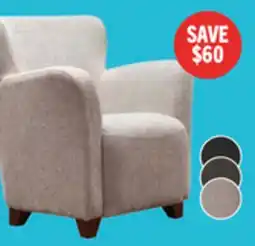 The Brick Zello 29.75 Linen-Look Fabric Accent Chair - Linen offer