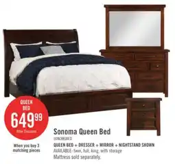 The Brick Sonoma Panel Bed with Headboard & Frame, Mango Brown - Queen Size offer