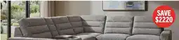 The Brick Shaquille O'Neal Home Prestige 6-Piece Sectional with Power Reclining and Power Sliding– Grey offer